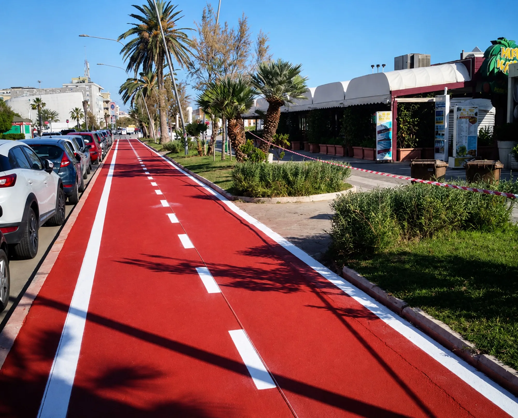 Piste ciclabili: Sede ciclabile colorata in ambito urbano